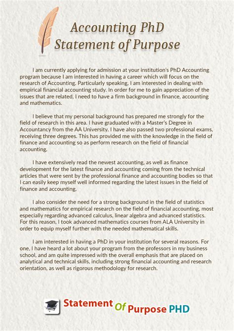 Accounting PhD Statement of Purpose Sample by PhDSoPSamples on DeviantArt