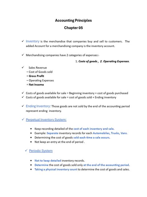 Accounting Principles Chapter 5 Solutions