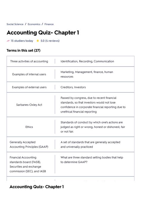 Accounting Quiz Chapter 4 Flashcards Quizlet