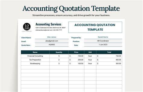Accounting Quotation Template
