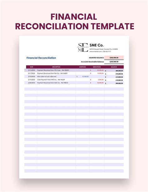Accounting Reconciliation Templates