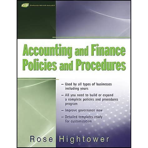 Accounting and Finance Policies and Procedures - Wiley Online …