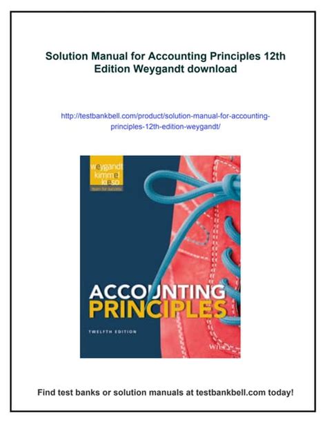 Accounting principles 12th edition chapter 12 solutions. txt) or read online ...