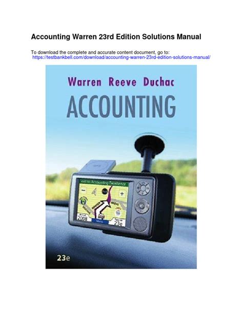 Accounting warren 23rd edition solutions manual. - The rock physics handbook tools for seismic analysis of porous media.