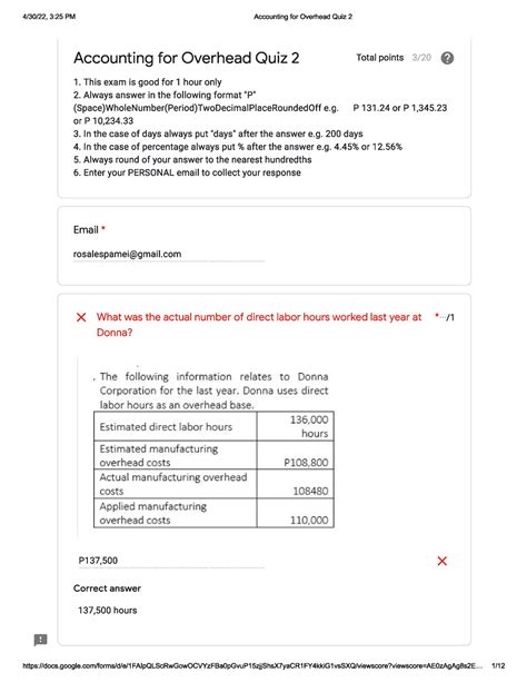 Acctg for Overhead