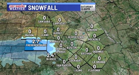 Accumulating snow possible Saturday morning in the Hill Country