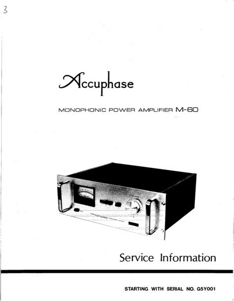 Accuphase m 60 mono power amplifier service manual. - A separate peace study guide answer key.