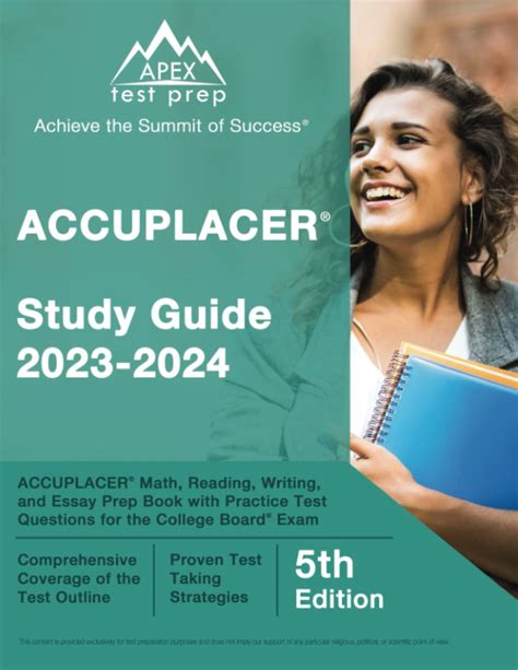 Accuplacer math study guide. .  Master reading, writing, math, and ESL ...
