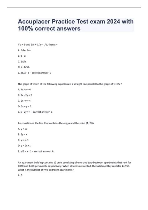 Accuplacer practice test math.  Questions will focus on Subject-Specific Practice ...