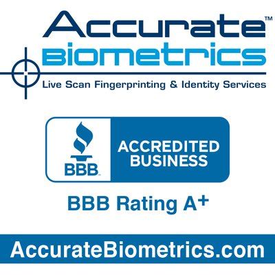 Accurate Biometrics. 5005 W Laurel St STE 111 Tampa, FL 33607-3896. 1; Location of This Business 4843 N Milwaukee Ave, Chicago, IL 60630. BBB File Opened: 8/17/2006. Years in Business: 24.