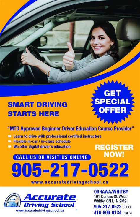 Accurate driving school whitby reviews.  MTO-Approved BDE course provider.  Students will k...