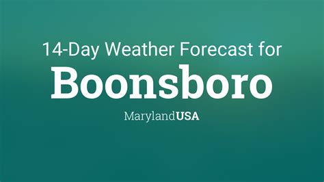 Get the monthly weather forecast for Boonsboro, MD, in