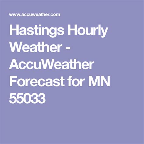 Accuweather hastings mn. Hastings MN. 44.74°N 92.86°W (Elev. 787 ft) Last Update: 10:53 pm CDT Sep 3, 2023. Forecast Valid: 11pm CDT Sep 3, 2023-6pm CDT Sep 10, 2023. Forecast Discussion. 