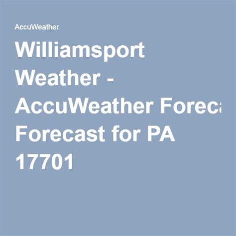 Williamsport Weather Forecasts. Weather Underground p