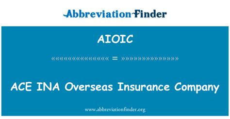 Ace Ina Overseas Insurance Co Ltd