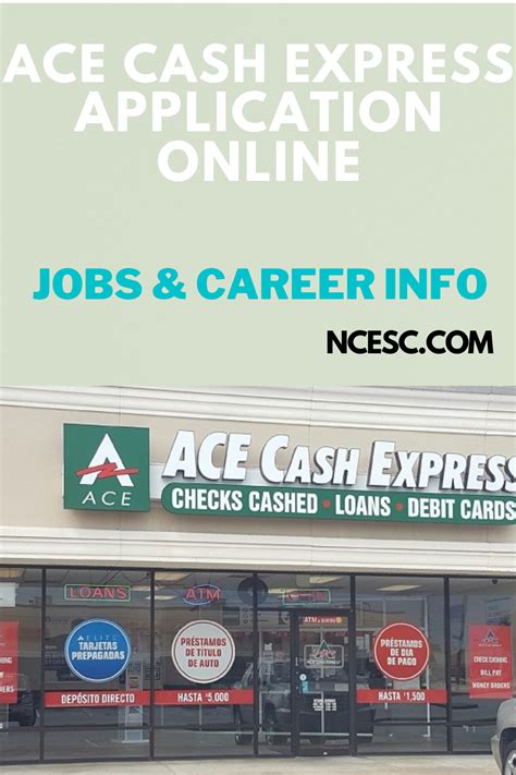 Ace cash express careers. Things To Know About Ace cash express careers. 