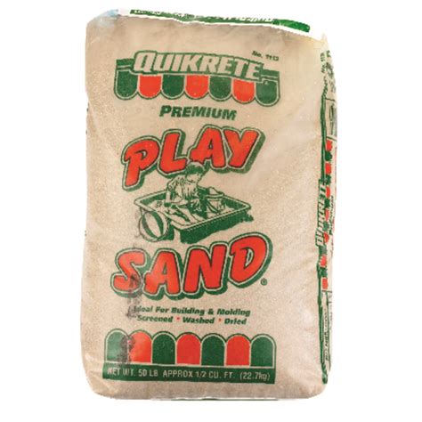 Play Sand is a specially graded fine sand that has been washed, dried and screened.Find the PLAY SAND QUIKRETE 50# at Ace. . 