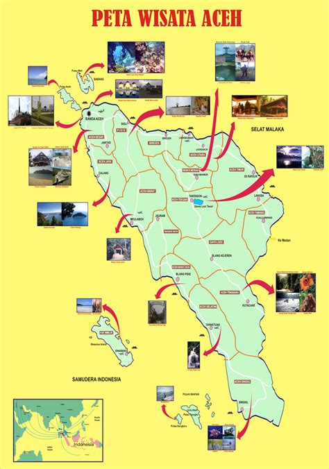 Aceh Tourism Map High