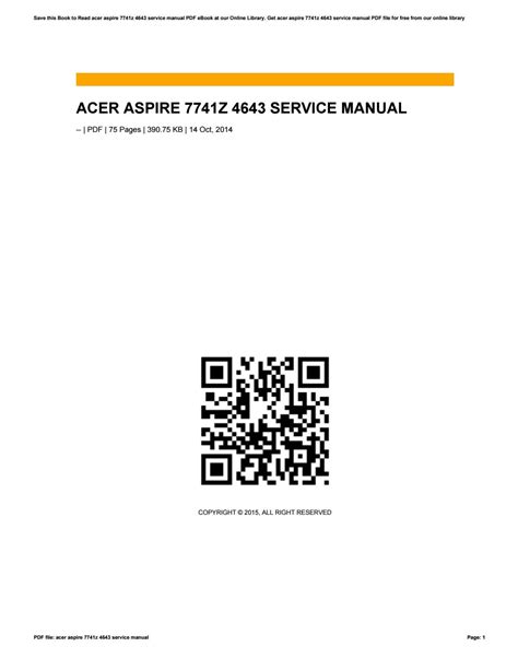 Acer aspire 7741z 4643 service manual. - Download manuale di officina riparazione servizio diesel diesel yanmar 3ym30 3ym20 2ym15.