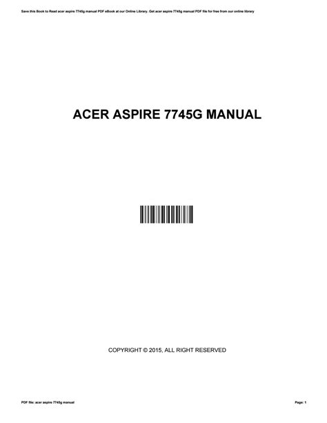 Acer aspire 7745 7745g repair manual improved. - Derbi senda sm 50 service manual.