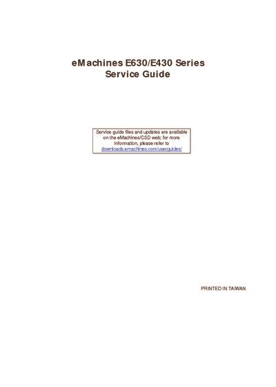 Acer emachines e630 e430 repair service manual. - Leven en werk van niels stensen, 1638-1686, onderzoeker van het zenuwstelsel..