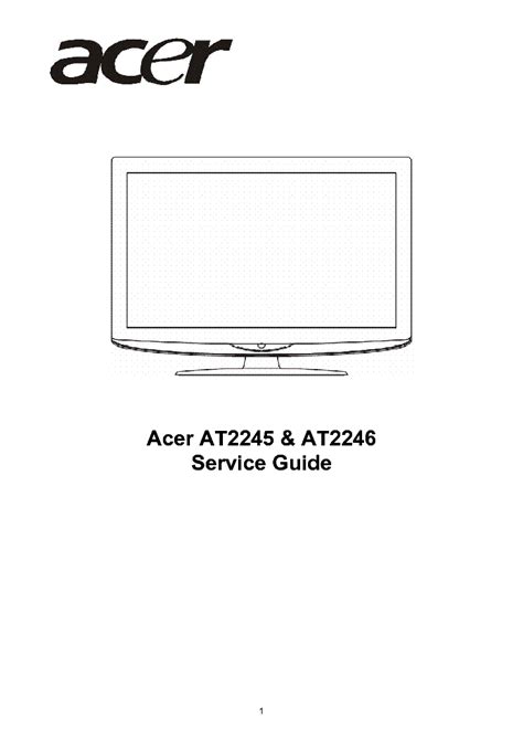 Acer lcd at2245 at2246 guía de servicio. - Ge nx 4 home security system manual.