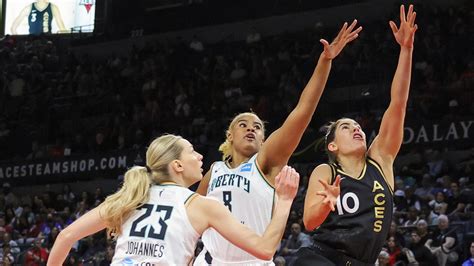 Aces rout Liberty 98-81 in a matchup of marquee WNBA teams for their seventh straight win