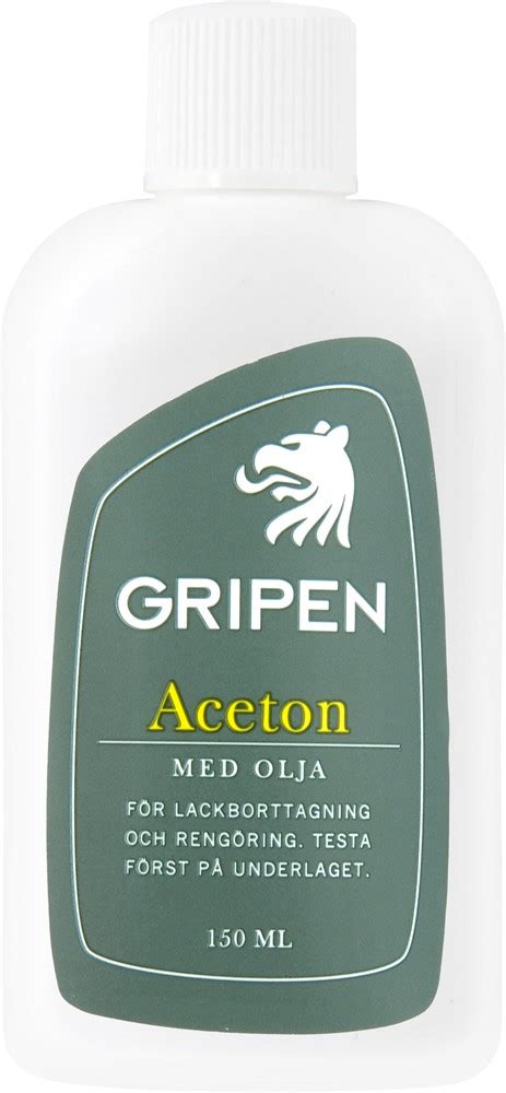 Aceton Gripen med Olja. Tar