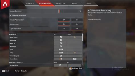 Aceu sensitivity apex. ADS Mouse Sensitivity Multiplier: 1.0 – 1.5. Apex doesn’t currently allow for personalized sensitivity settings for separate scope ranges. Instead, everything is set to the ADS setting. One thing to note is that ADS is not 1 to 1 with hip fire targeting. To find your sweet spot, start by setting ADS to 1.0 and test up to 1.5 to see what ... 