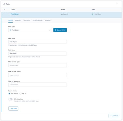 Acf get image from post object.  It&rsquo;s possible to configure the Post Object...