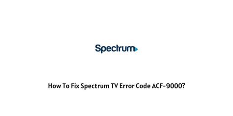 Acf-9000 spectrum code. I am not sure what troubleshooting you have already completed. I recommend that you attempt to reset all the internet equipment. This can be done by unplugging the cable line, power line, and removing the battery backup if you have one for both the modem and the router for a solid 3-5 minutes. Please let us know if this does not help out. - Lyn. 