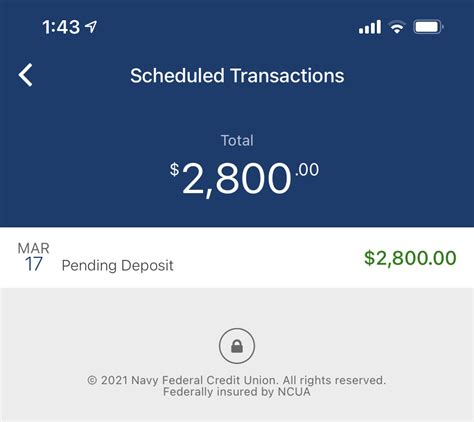 5. Wait until you’ve received your first deposit to your Navy Federal account before closing any old direct deposit accounts. 6. Enjoy safe and convenient access to your funds! Take advantage of our other time-saving products, and you’ll be able to: stay on top of account activity with digital banking,* which offers notifications