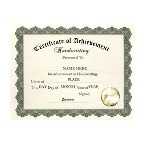 Achievement Handwriting image