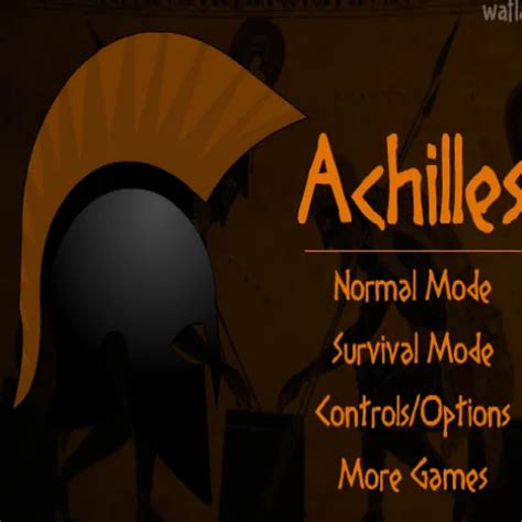 Achilles, a free online Action game brought to you by Armor Games. Hack and slash your way through 15 stages of greek warriors. Violent game containing decapitations, impalements, knee breaks, leg chops etc.. 