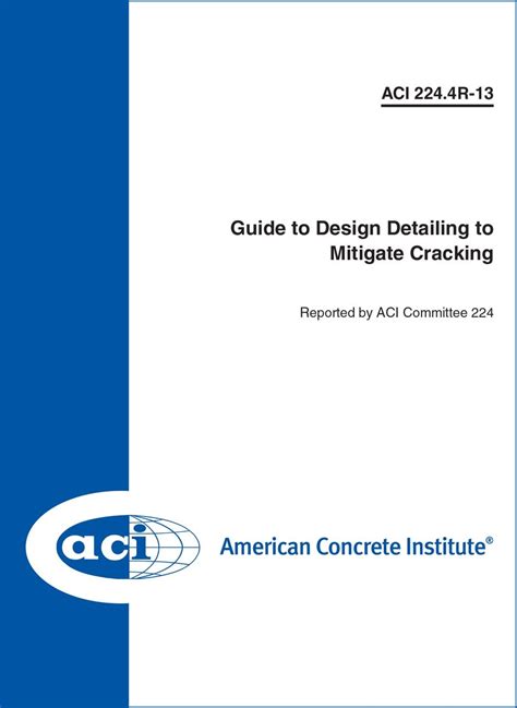 Aci 224 4r 13 guide to design detailing to mitigate. - Aprilia rs125 rs 125 2002 onward bike repair service manual.