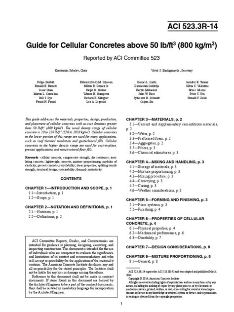 Aci 523 3r 14 guide for cellular concretes above 50. - Bullsh t free guide to butterfly spreads.
