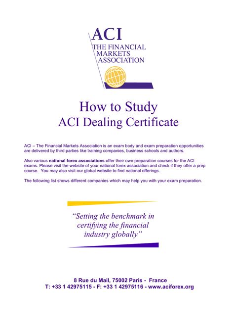 Aci deal certificate guide d'étude francfort école. - Lg gb3133pvgk service manual repair guide.