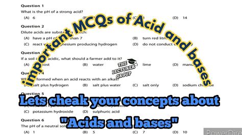Acids Bases Salts MCQs