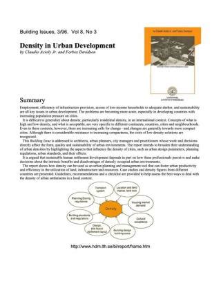 Acioly Density in Urban Development 1996