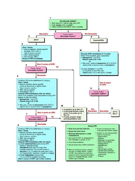 Acls Algorithms 2022 Free Printable Pdf