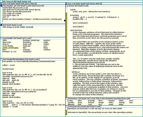 Acme: A User Interface for Programmers - plan9