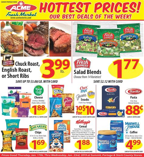 Acme Fresh Market Weekly Ad Circular - valid 03/31-04/06/2022 ... acme fresh market our best deals of the week! hottest prices! lando lakes farmer-owned land olakes strong butter salted olakes acme chairman's fresh market whole pork shoulder roasts buy one get one free butter quarters just $3.50 each! save $6.99 on 2 with card win a dozen .... 