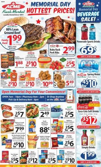 Acme weekly ad parma. Maximize your savings with the ACME Markets Deals & Delivery app! Get all your deals, coupons and rewards in one easy place with up to 20% in weekly savings.* One app handles all your shopping needs from planning your next store run to ordering DriveUp & Go™ or letting us deliver to you. Download and register to start saving. 