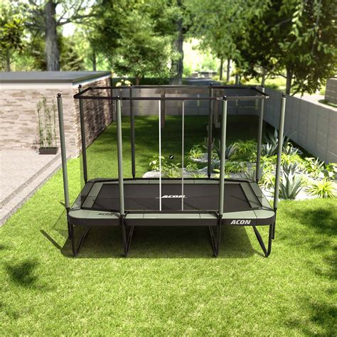 The stylish trampoline design will complement any existing round pools, flower beds or curved features in your garden. Similarly, rectangular pools and garden features will make a nice accent when aligned to the location of, for example, an ACON Air 13 Sport HD Performance Rectangular Trampoline. 3.. 