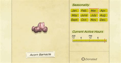 Acorn Barnacle Animal Crossing Price