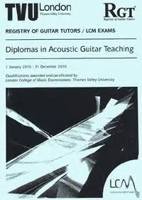 Acoustic Guitar Teaching Diplomas Syllabus Updated Sept 2016