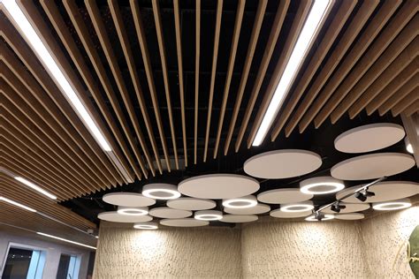 Acoustic panels for ceiling. A well-designed ceiling system enables inclusive learning by using sustainable acoustic ceiling tiles, available in multiple dimensions and sizes. Read more. Offices Office acoustical ceiling products can have a positive effect on the bottom line. Ceiling designs for offices must optimize the acoustics through a high Noise Reduction Coefficient ... 