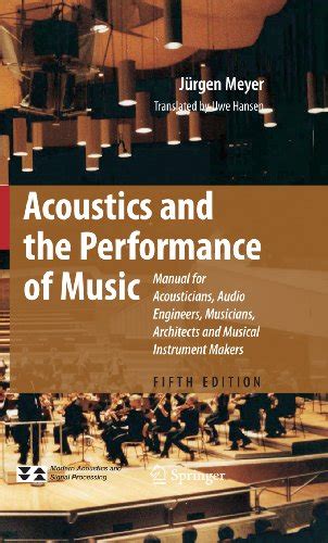 Acoustics and the performance of music manual for acousticians audio engineers musicians archite. - La guida essenziale ai farmaci da prescrizione seriale 1999.