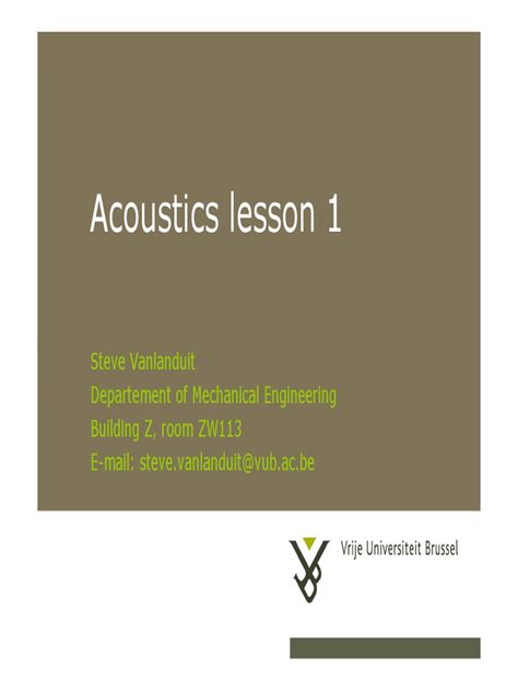 Acoustics lesson 1 pdf