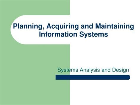 Acquiring Information Systems